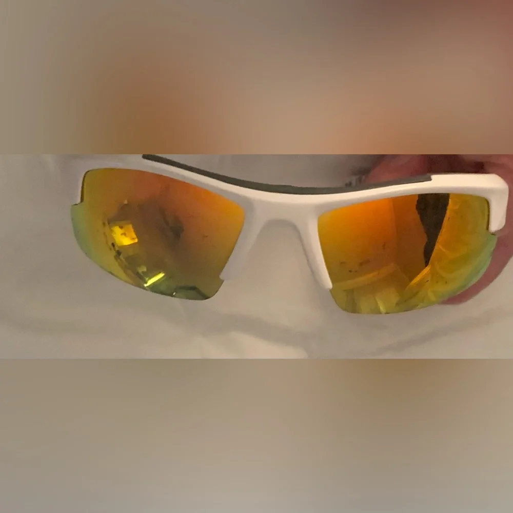 under Armour Youth unisex white viper mirror Glasses game time sun shades